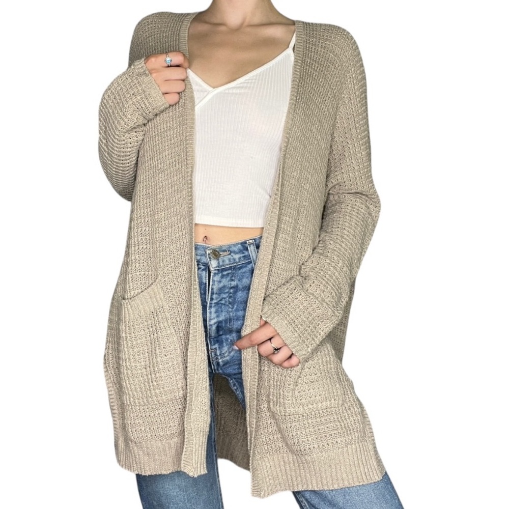 Beige Knit Cardigan